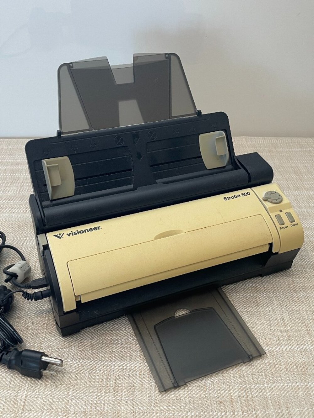 Visioneer Strobe 500 STROBE Document Scanner w/cords, office home record-keeping
